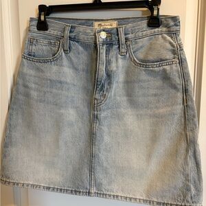 Madewell Faded Blue Denim Mini Skirt